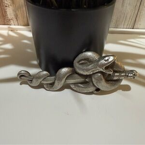 Caduceus Snake Dagger Helix Rod of Asclepius Medicine Symbol Metal Belt Buckle